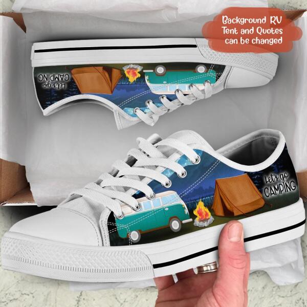 Personalized Camping Sneakers - Best Gift For Camping Lovers - Let's Go Camping - J0HKN6