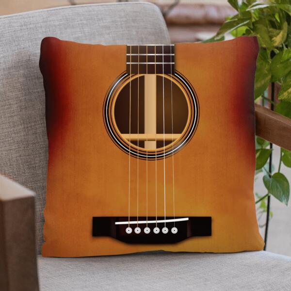 Personalized Acoustic/Electric Guitar Pillow Cover - Best Gift For Guitarist