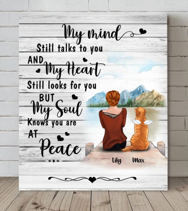Personalized Dog Mom Canvas - Best Gift For Dog Lovers - My Mind Still Talks To You - TBZX4U