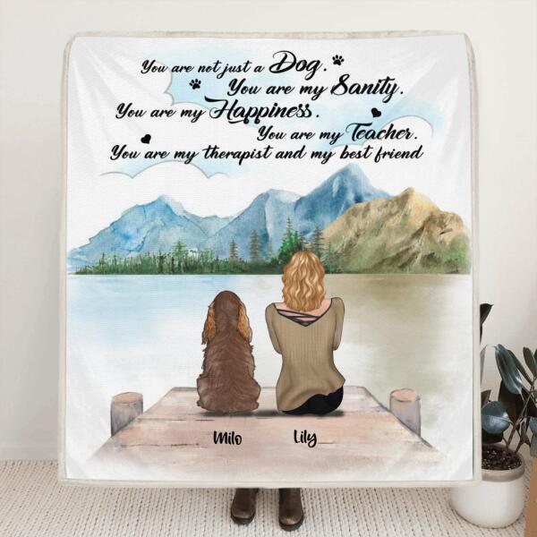 Personalized Dog Mom Quilt/Fleece Blanket  - Up to 5 Dogs - Best Gift For Dog Lovers - You Are My Best Friend - TBZX4U