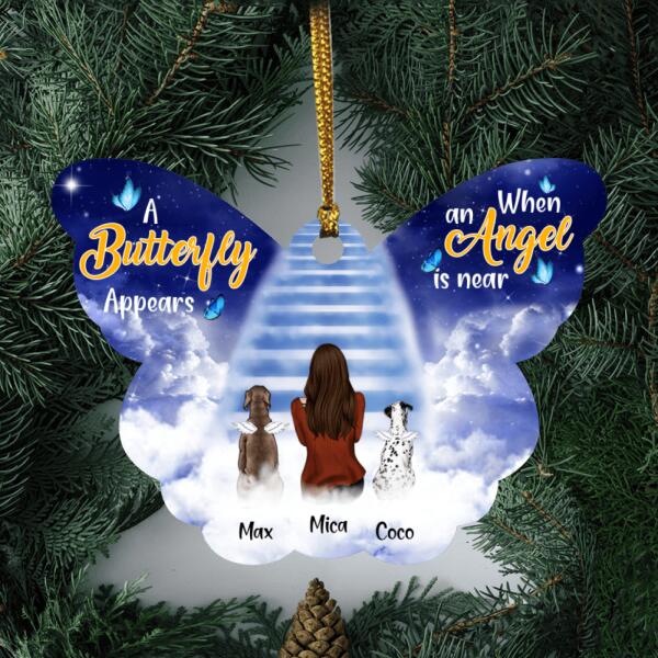 Personalized Memorial Butterfly Ornament - Up to 5 Pets - Christmas Gift Idea For Dog/Cat
Lovers - A Butterfly Appears When An Angel Is Near