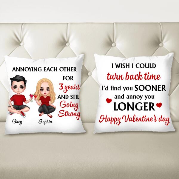 Personalized Pillow Cover Cushion Cover - Gifts for Couples, Lovers, Husband and Wife - Annoying Couple