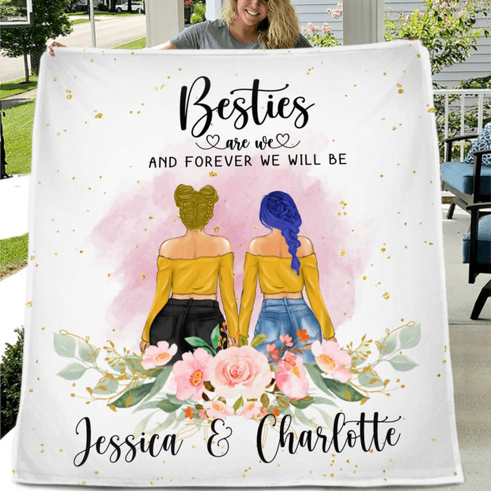 Personalized Friend Fleece Throw Blanket/Quilt - Gift For Best Friends - True Friends Are Never Apart Maybe In Distance But Never In Heart