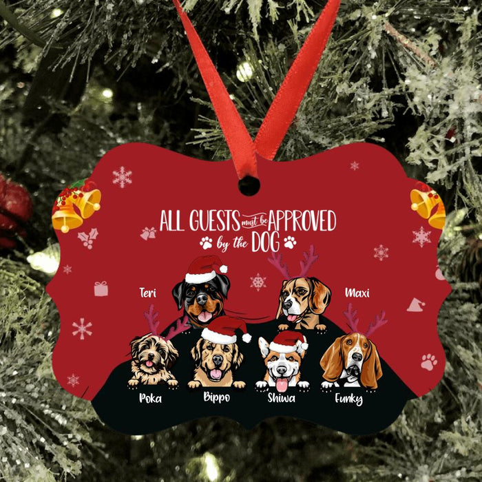Personalized Christmas Pet Ornament - Up to 6 Pets - Best Gift For Cat/Dog Lover - All Guests Must Be Approved By The Dog