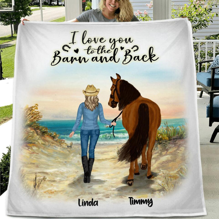 Personalized Horse Girl Quilt/Fleece Throw Blanket - Up to 7 Horses - Best Gift For Horse Lover - Just A Girl Who Loves Horses
