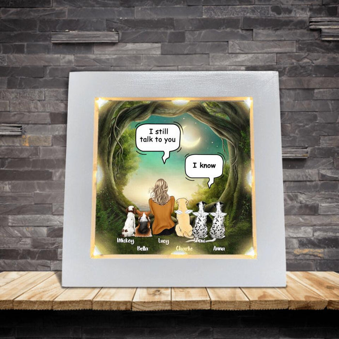 Personalized Dog/Cat Memorial Door Sign - Up to 5 Pets - Best Gift For Dog Lover - I Still Talk To You