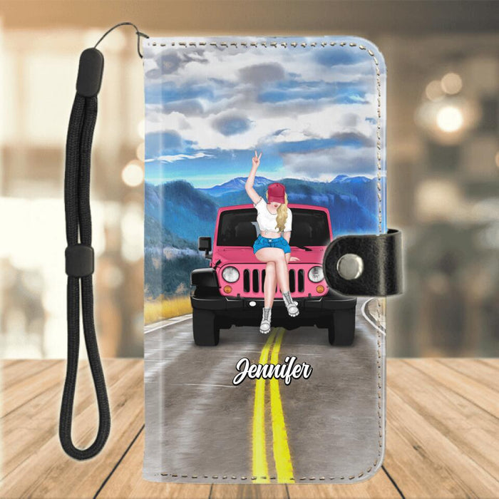 Personalized Off-road Girl Phone Wallets - Gift Idea For Off-road Lover - Give Me The Beat, Boys and Free My Soul
