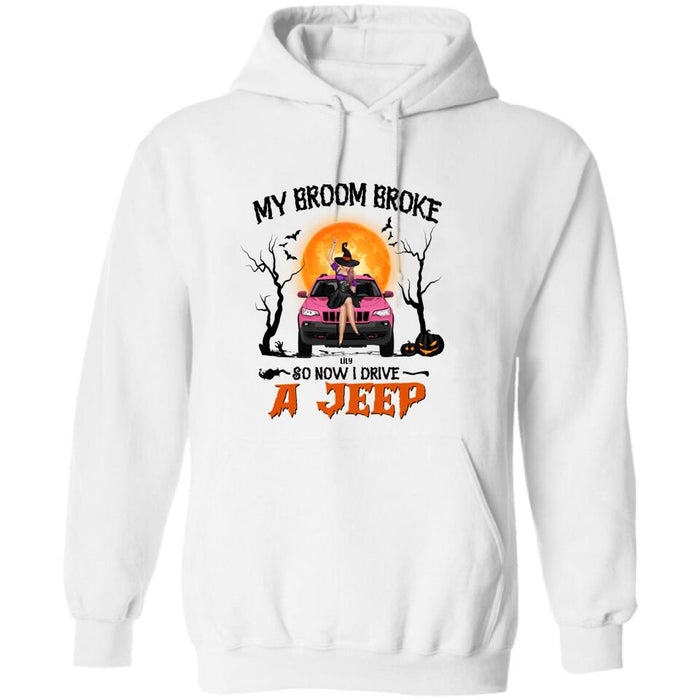 Personalized Off-Road Witch T-Shirt/Pullover Hoodie - Halloween Gift For Girl - My Broom Broke