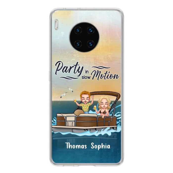 Custom Personalized Pontoon Couple/ Queen/ Captain Phone Case - Pontoon Gift Idea - Husband And Wife Pontoon Partners For Life - Case For Xiaomi, Oppo And Huawei