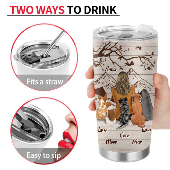 Personalized Pet Mom/Dad Tumbler - Gift Idea For Pet Lover with up to 5 Pets - You Are My Sanity