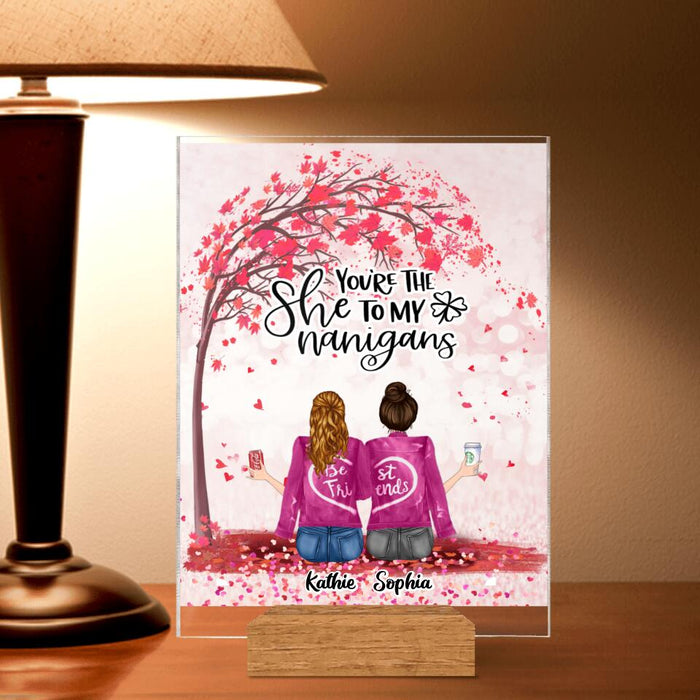 Personalized We Are Best Friends Acrylic Plaque - Gift Idea For Friends/Besties/Sisters - Up to 4 Girls - Friends Like You Are Precious And Few