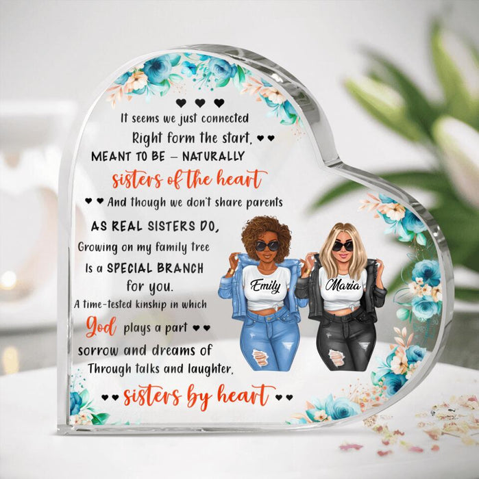 Personalized Friends Acrylic Plaque - Gift Idea For Besties/Friends - Sisters By Heart
