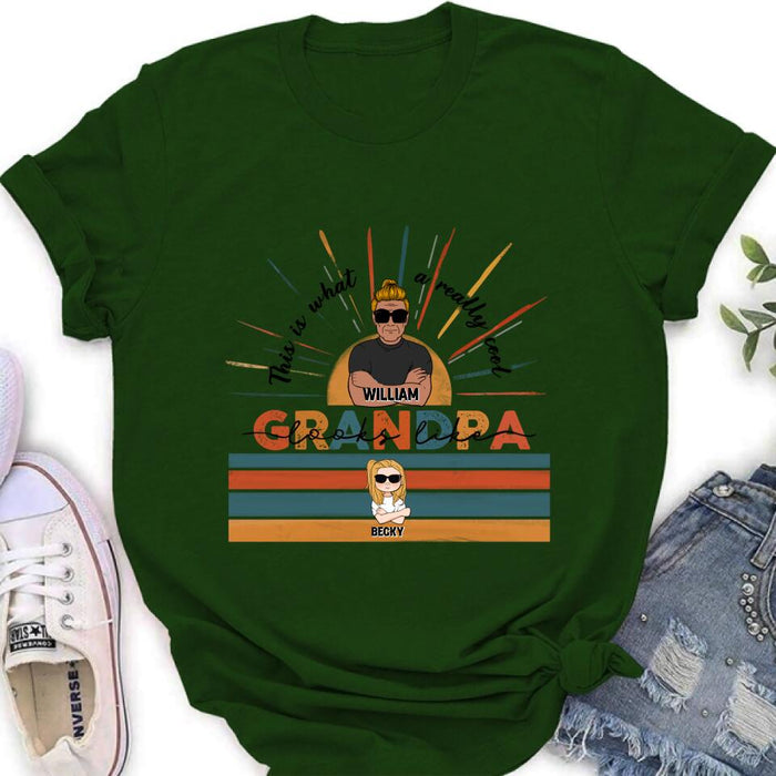 Personalized A Really Cool Grandma/Grandpa Looks Like Shirt/Pullover Hoodie - Up to 7 Grandkids - Gift Idea For Grandparent - This Is What A Really Cool Grandpa