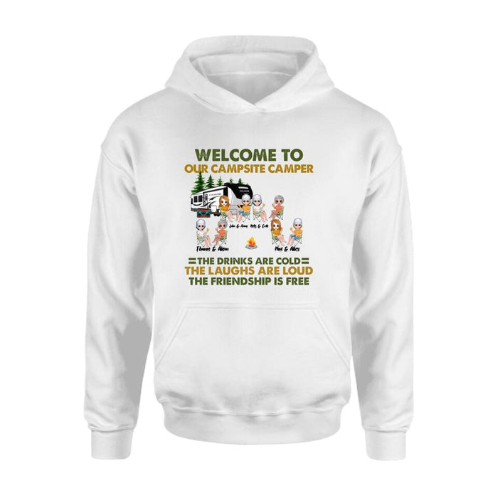 Personalized Camping Friends Shirt - Up to 8 People - Best Gift For Camping Lovers - Life Is Better When You're Camping With Friends