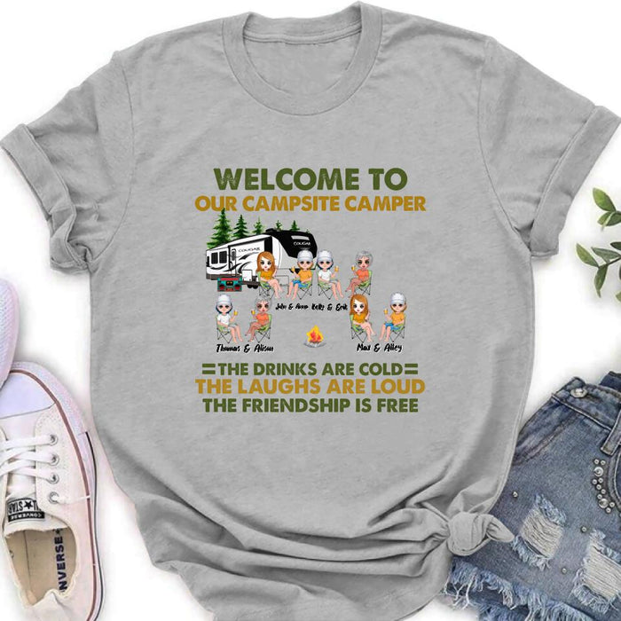 Personalized Camping Friends Shirt - Up to 8 People - Best Gift For Camping Lovers - Life Is Better When You're Camping With Friends