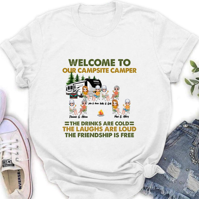 Personalized Camping Friends Shirt - Up to 8 People - Best Gift For Camping Lovers - Life Is Better When You're Camping With Friends