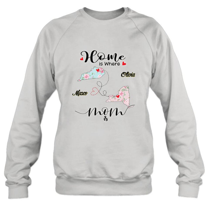 Personalized Long Distance Relationship Shirt - Best Gift Idea For Mother's Day/Father's Day - Home Is Where Dad Is