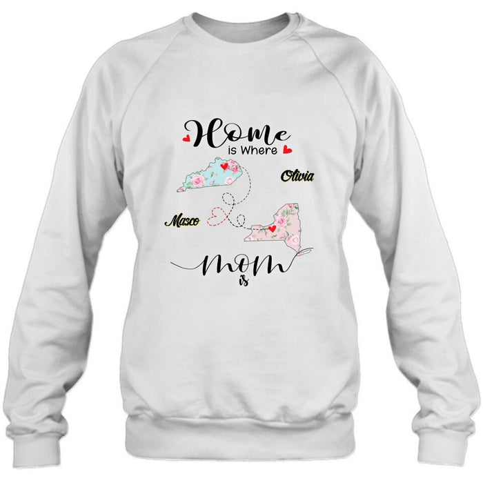 Personalized Long Distance Relationship Shirt - Best Gift Idea For Mother's Day/Father's Day - Home Is Where Dad Is