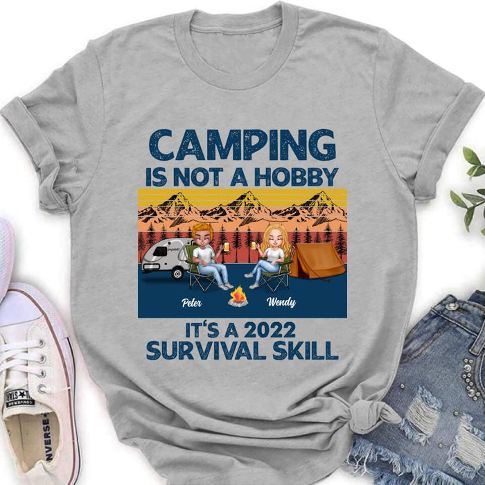 Personalized Camping Unisex T-shirt/Hoodie/Sweatshirt/Long Sleeve - Gift For Couple/ Single/ Camping Lovers - Camping Is Not A Hobby