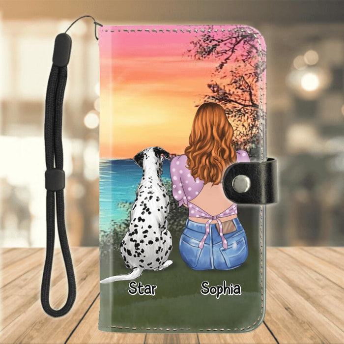Personalized Dog Mom Phone Wallet - Up to 4 Dogs - Gift Idea For Dog Lovers - Just A Girl Who Loves Dogs