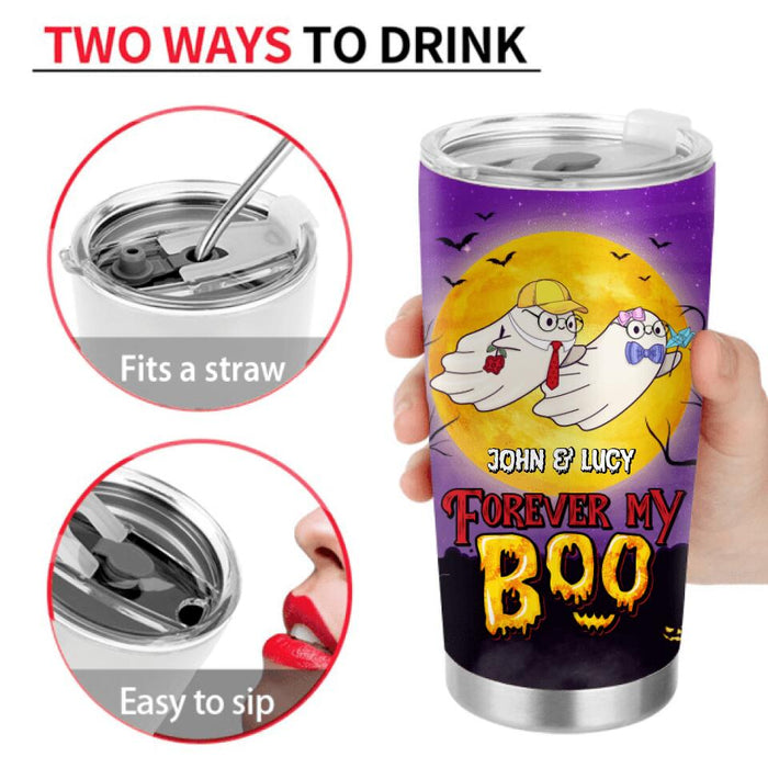 Personalized Boo Couple Tumbler - Gift Idea For Halloween/Couple/Friends - I Hope We're Friends Until We Die
