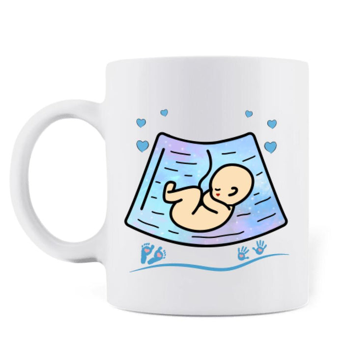 Personalized Baby Bump Mug - Mother's Day/Father's Day Gift Idea for Pregnant Mom - I Love You More Than You Ever Know - Happy First Father's Day