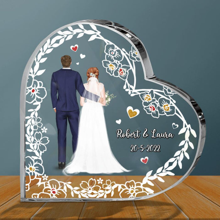 Personalized Wedding Acrylic Plaque - Anniversary Gift Idea For Wedding - Gift For Couple