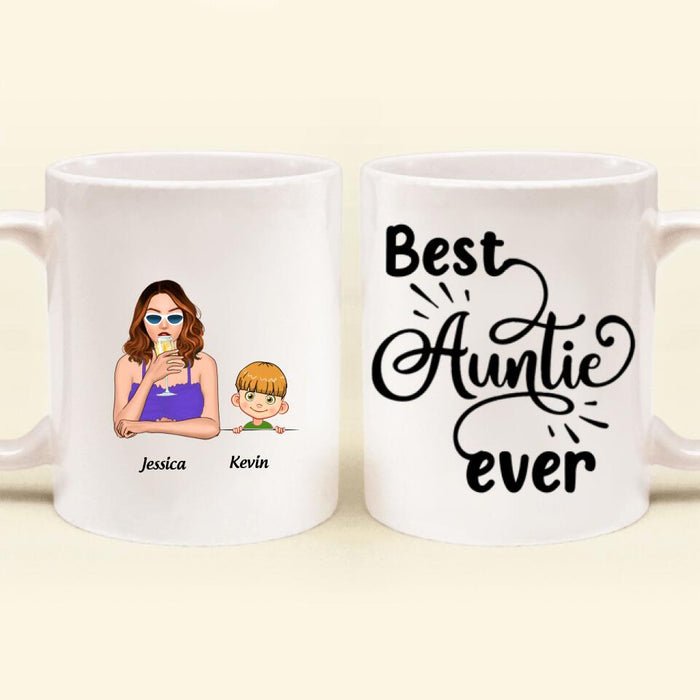 Personalized Aunt Coffee Mug - Aunt With Up to Two Kids - Best Aunties Ever - 7ICUJZ