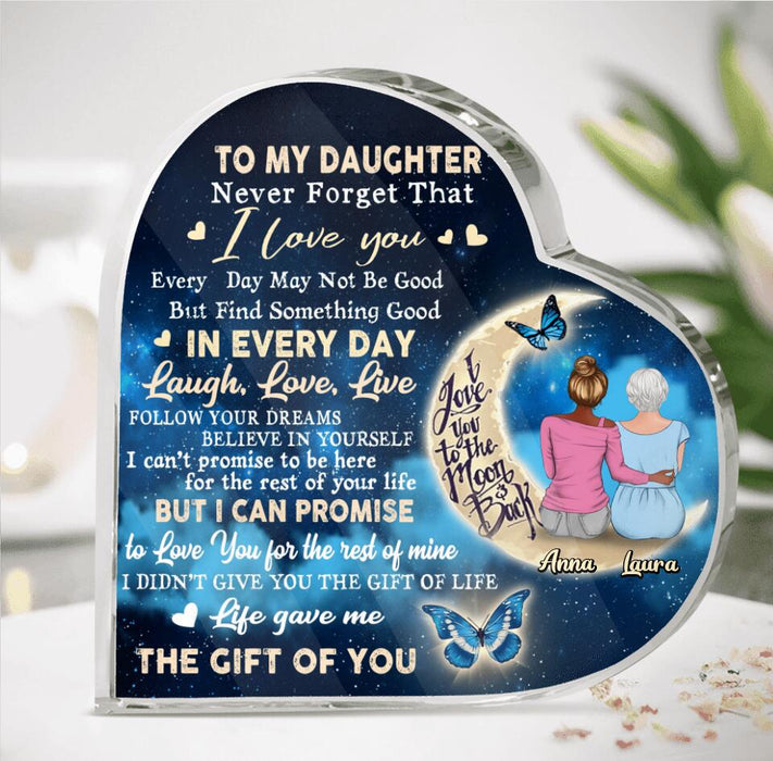 Personalized Daughter Acrylic Plaque - Best Gift Idea For Daughter From Mom - To My Daughter