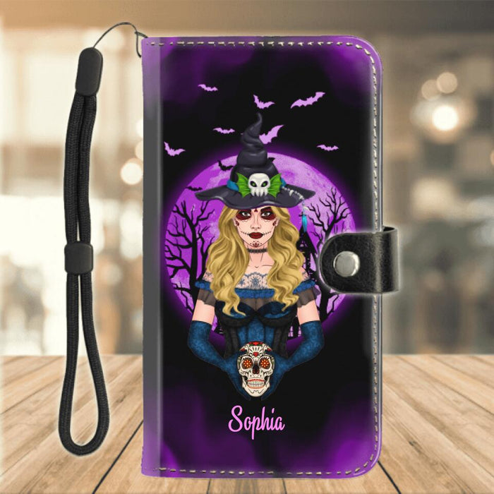 Personalized Witch Friend Phone Wallet - Up to 3 Girls - Gift For Halloween/Friends/Besties - Witches By Nature