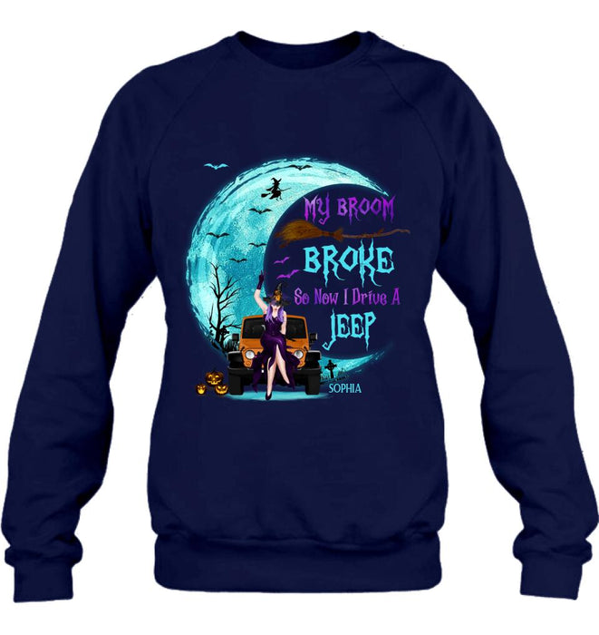 Personalized Off-road Girl T-shirt/Long Sleeve/Sweatshirt/Hoodie - Gift Idea For Off-road Lover/Halloween - My Broom Broke