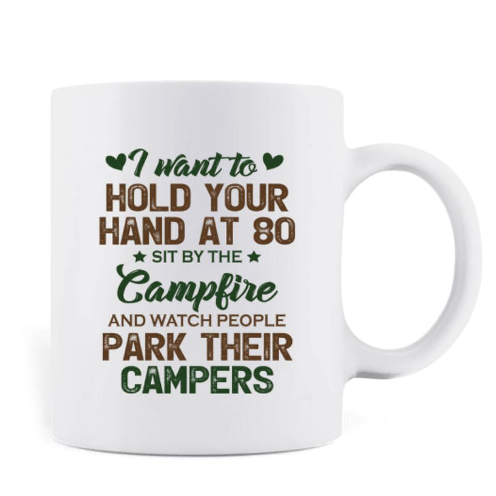 Personalized Camping Couple Coffee Mug - Gift Idea For Couple/Camping Lover - Husband And Wife Camping Partners For Life