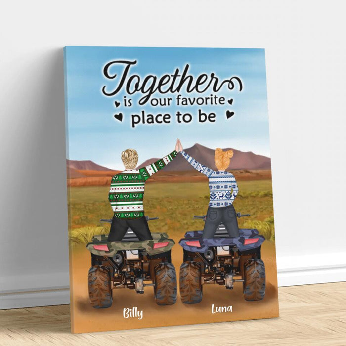 Personalized ATV Couple Canvas - Best Gift For ATV Riders - Together is our favorite place to be
