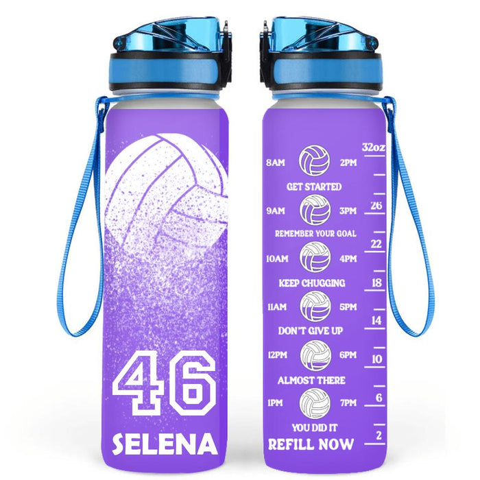 Personalized Volleyball Water Tracker Bottle - Gift Idea For Volleyball Lover