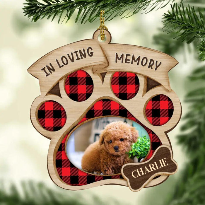 Personalized In Loving Memory Pet Ornament - Upload Image - Memorial Gift Idea For Pet Owners