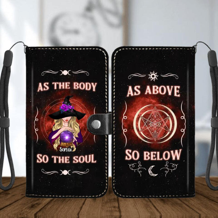 Personalized Witch Phone Wallet - Halloween Gift For Friends - As Above So Below