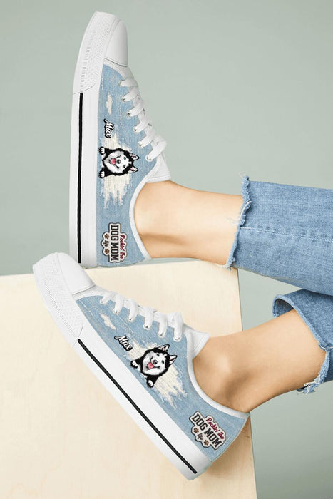 Personalized Dog Mom Sneakers - Up to 3 Dogs - Gift Idea For Dog Lovers - Rockin' The Dog Mom Life