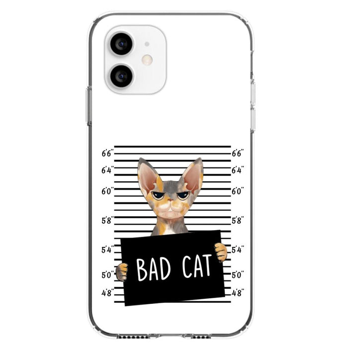 Personalized Bad Cat Phone Case - Up to 2 Cats - Gift Idea For Cat Lover - Yes, We're Aware Of How Obnoxious - Case For iPhone And Samsung