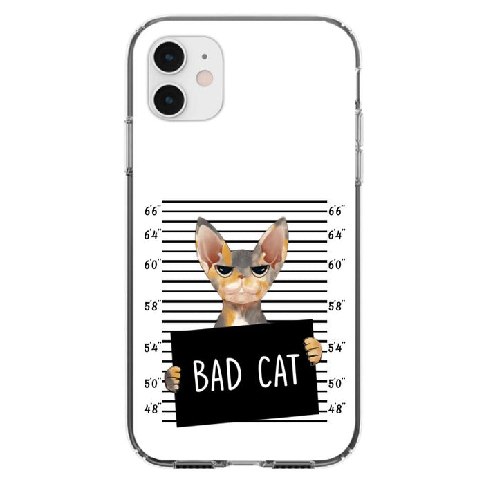 Personalized Bad Cat Phone Case - Up to 2 Cats - Gift Idea For Cat Lover - Yes, We're Aware Of How Obnoxious - Case For iPhone And Samsung