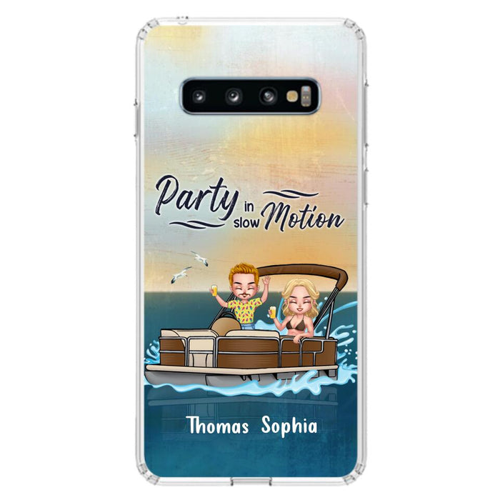 Custom Personalized Pontoon Couple/ Queen/ Captain Phone Case - Pontoon Gift Idea - Husband And Wife Pontoon Partners For Life - Case For iPhone And Samsung