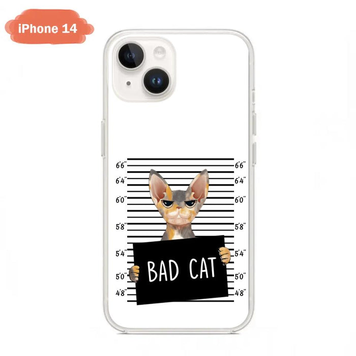 Personalized Bad Cat Phone Case - Up to 2 Cats - Gift Idea For Cat Lover - Yes, We're Aware Of How Obnoxious - Case For iPhone And Samsung
