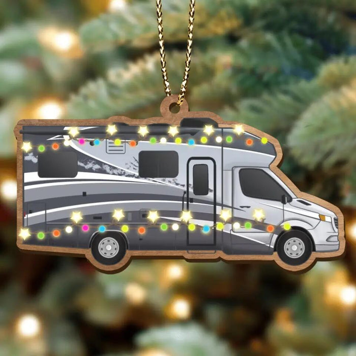 Personalized Camping Xmas Wooden Ornament - Christmas Gift Idea For Camping Lover/Christmas Decoration Gift