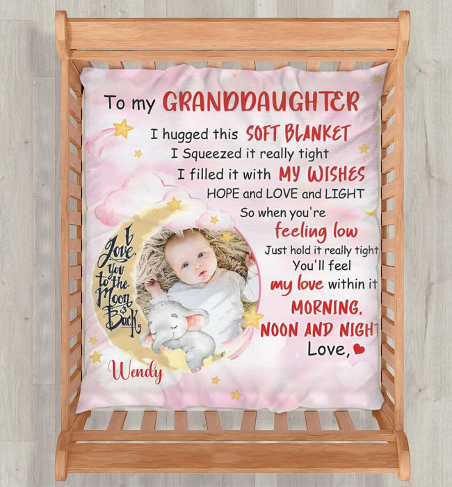 Personalized Baby Photo Quilt/Fleece Blanket - To My Granddaughter/Grandson