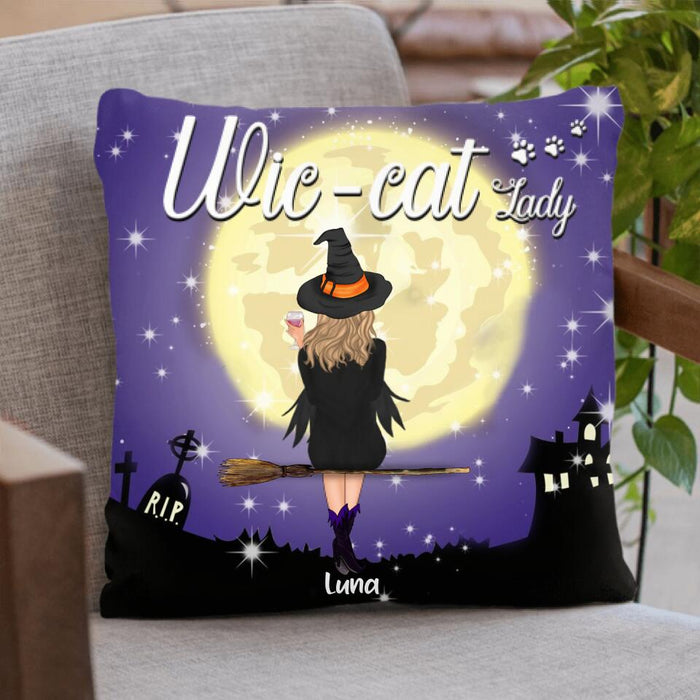 Personalized Witchy Pillow Cover - Up to 3 Pets - Wic-Cat Lady - OCEL9Z