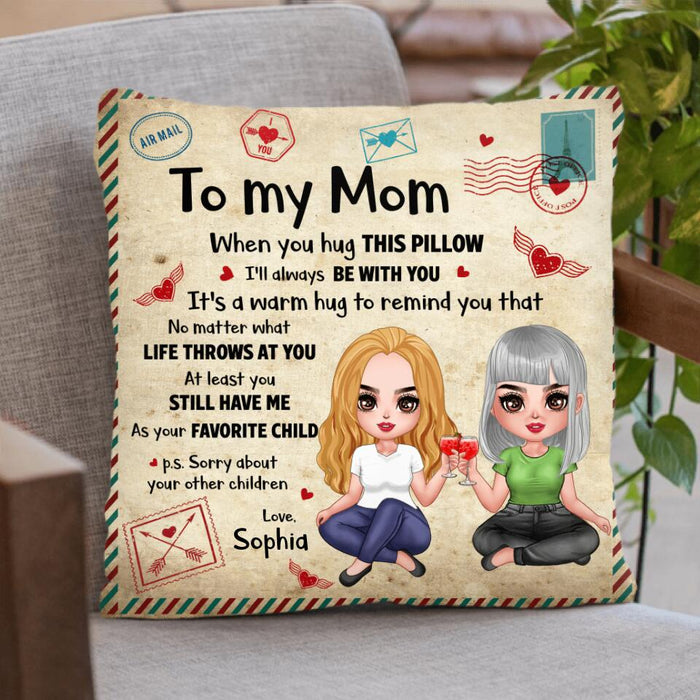 Custom To My Mom Fleece Throw Blanket/Quilt/Pillow Cover - Gift From Daughter To Mother - I'll Always Be With You