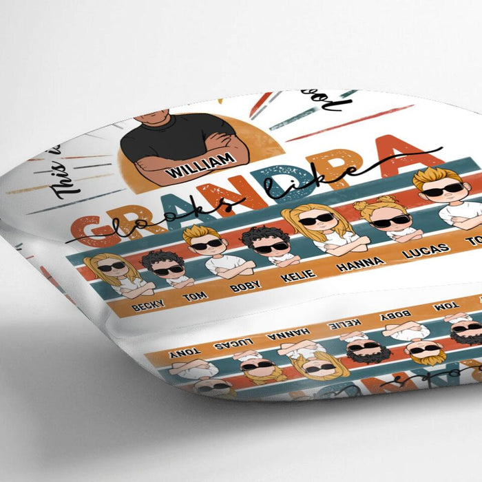 Personalized A Really Cool Grandma/Grandpa Looks Like Pillow Cover - Up to 7 Grandkids - Gift Idea For Grandparent - This Is What A Really Cool Grandpa