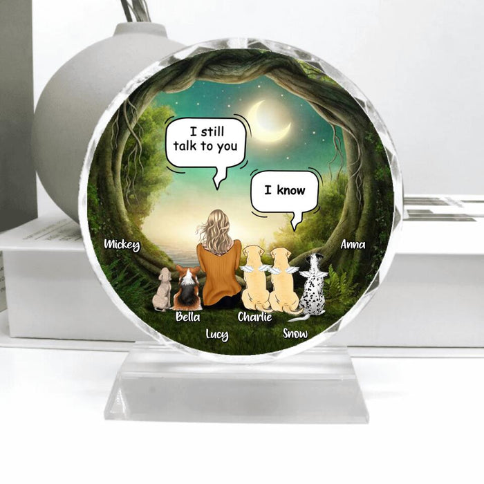 Personalized Dog/Cat Memorial Door Sign - Up to 5 Pets - Best Gift For Dog Lover - I Still Talk To You