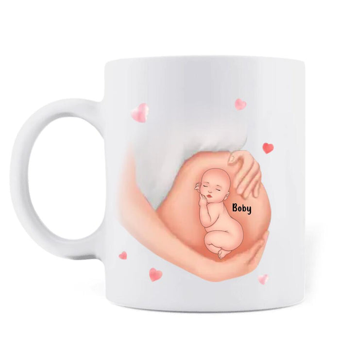 Personalized Baby Coffee Mug - Gift Idea For Pregnancy - Dear Mommy I'm The Luckiest Baby In The World