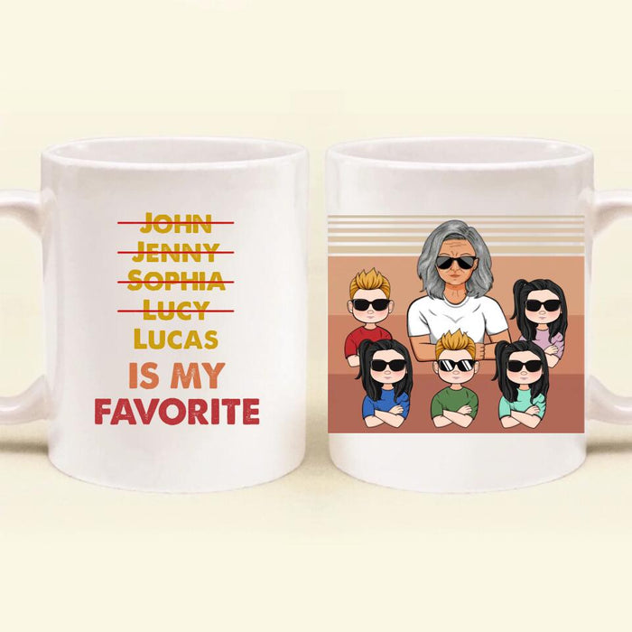 Custom Personalized Mom/Grandma Coffee Mug
- Gift Ideas For Mom And Grandma - My Favorite Child