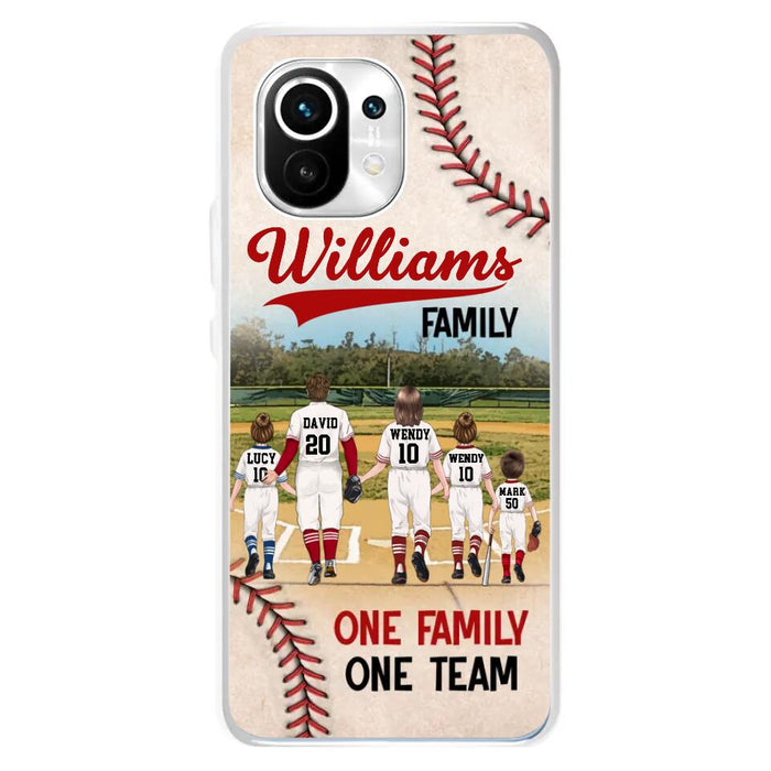 Personalized Baseball Family Phone Case - Up to 3 Children - Gift Idea For Valentine's Day/Birthday/Anniversary/Mother's Day Gift Idea - One Family One Team - Case for Xiaomi/Huawei/Oppo